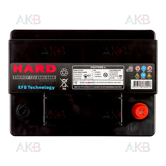 Автомобильный аккумулятор HARD EFB 65 Ah 640A (242x175x190) L2. Фото 1