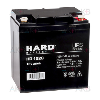 Аккумуляторная батарея HARD HD 1228 12V 28Ah (175x165x125) AGM