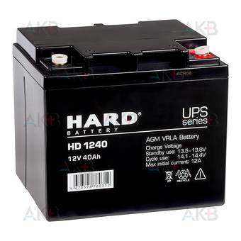 Аккумуляторная батарея HARD HD 1240 12V 40Ah (197x165x170) AGM
