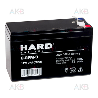 Аккумуляторная батарея HARD 12V 9Ah (151x65x101) 6-GFM-9