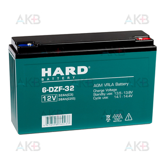 Мото аккумулятор HARD 12V 32Ah (266x76x170) 6-DZF-32