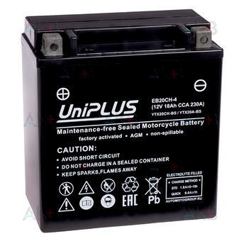 UniPLUS EB20CH-4 12V 18Ah 230А прям. пол. (150x87x161) High Performance