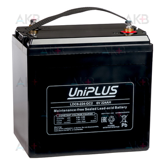 UniPLUS LDC6-224-GC2 6V 224 Ач (261x182x290) Deep Cycle AGM