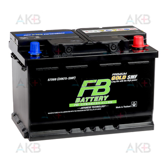 Аккумулятор FB Premium Gold SMF 75 Ач 680A обр. пол. (278х175х190) LN3 DIN 75
