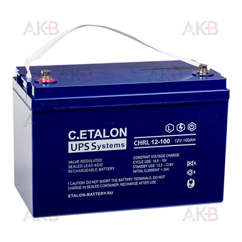 Аккумулятор С.ETALON CHRL 12-100 (12V 100 Aч 330x171x214)