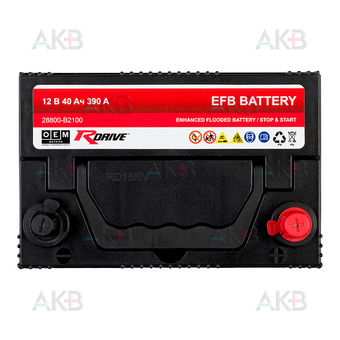 Автомобильный аккумулятор Аккумулятор RDrive OEM EFB-M42 40 Ач 390A обр. пол. (187x127x220) 28800-B2100 TOYOTA. Фото 1