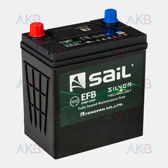 Автомобильный аккумулятор SAIL EFB 60В19L (M42) 40 Ач 400A обр. пол. (187x127x225) станд. клеммы. Фото 3
