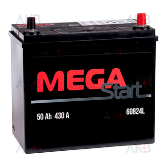 MEGA START 60B24L 50Ah 430A обр. пол. (237x127x225) узкие клеммы