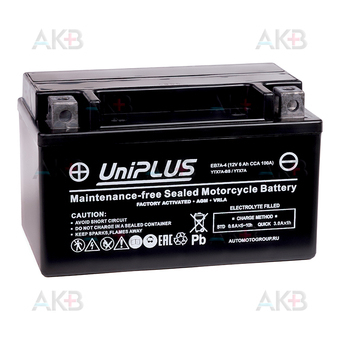 UniPLUS AGM EB7A-4 | 6Ah 100А прям. пол. (150x87x93) High Performance