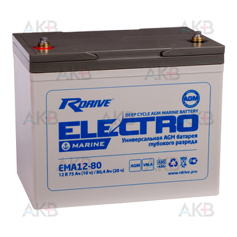 RDrive Electro Marine AGM EMA12-80 80Ah 800A (260x168x214) прям. пол.