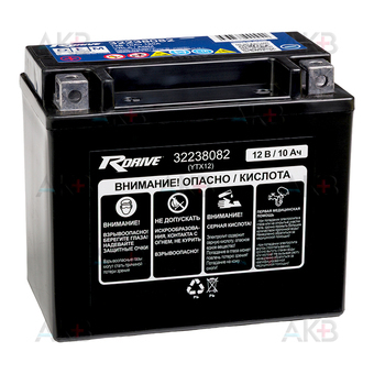RDrive OEM Детали 32238082 YTX12-BS  12V 10Ah 180А прям. пол. AGM (150x87x130) VOLVO MERCEDES