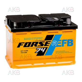 Forse EFB 74 Ач 750A прям. пол. (278x175x190) 6СТ-74 VL (1)