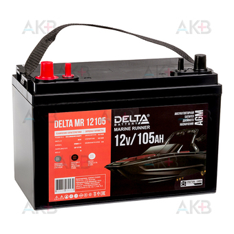 Delta MR 12105 - 105 Ач 940A прям пол. (330x172x236) лодочный, тяговый - Marine Runner