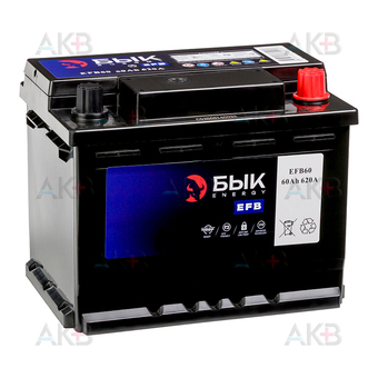 БЫК Energy EFB 60Ah 620A обр. пол. (242x175x190)