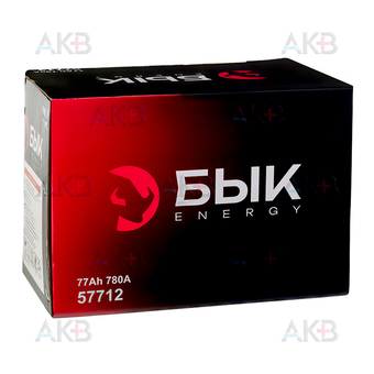 Автомобильный аккумулятор БЫК Energy 57712 77Ah 780A обр. пол. (278x175x190). Фото 2