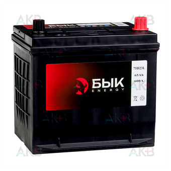БЫК Energy 75D23L 65Ah 600A обр. пол. (230x170x225) бортик