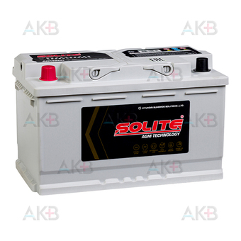 Solite 80Ah 800A (315x175x190) AGM80R прямая полярность