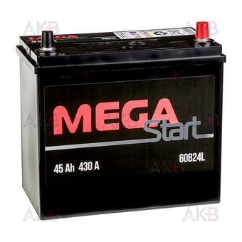 MEGA START 60B24L 45Ah 430A обр. пол. (237x127x225) узкие клеммы