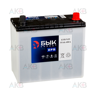БЫК Energy EFB N55 55 Ач 480A обр. пол. (238x129x227)