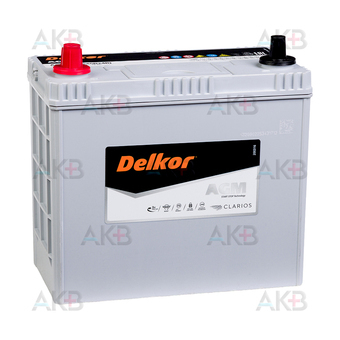Delkor AGM S46B24R 45 Ач 370A  прям. пол. (189x129x225) узкие. кл.