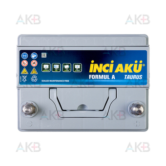 Автомобильный аккумулятор INCI AKU FORMUL A TAURUS 60 Ач 540А обр. пол. (232x173x225) D23 060 054 011 JIS TYPE SLI. Фото 1