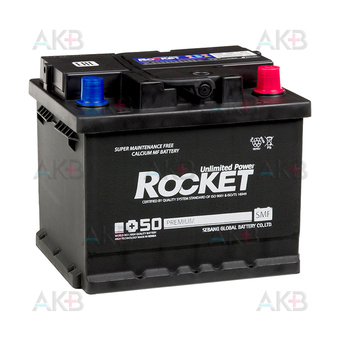 Rocket 50Ah 500A обр. пол. (207x175x175) SMF 50L-LB1