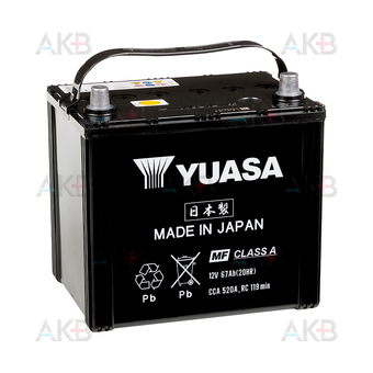 YUASA Y5 80D23L 67Ah 520A обр. пол. (232x173x225) Made in Japan