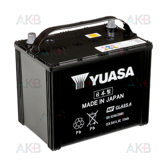 Автомобильный аккумулятор YUASA Y5 80D26L 62Ah 541A обр. пол. (260x173x225) Made in Japan. Фото 1