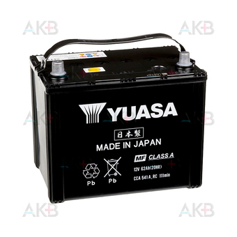 YUASA Y5 80D26R 62Ah 541A прям. пол. (260x173x225) Made in Japan