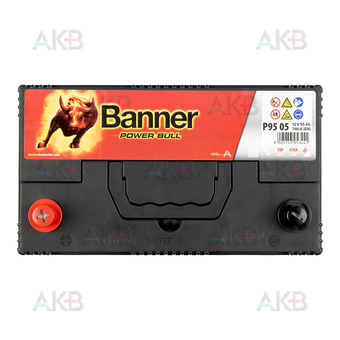 Автомобильный аккумулятор BANNER Power Bull ASIA (95 05) 95L 740A 303x173x225. Фото 1